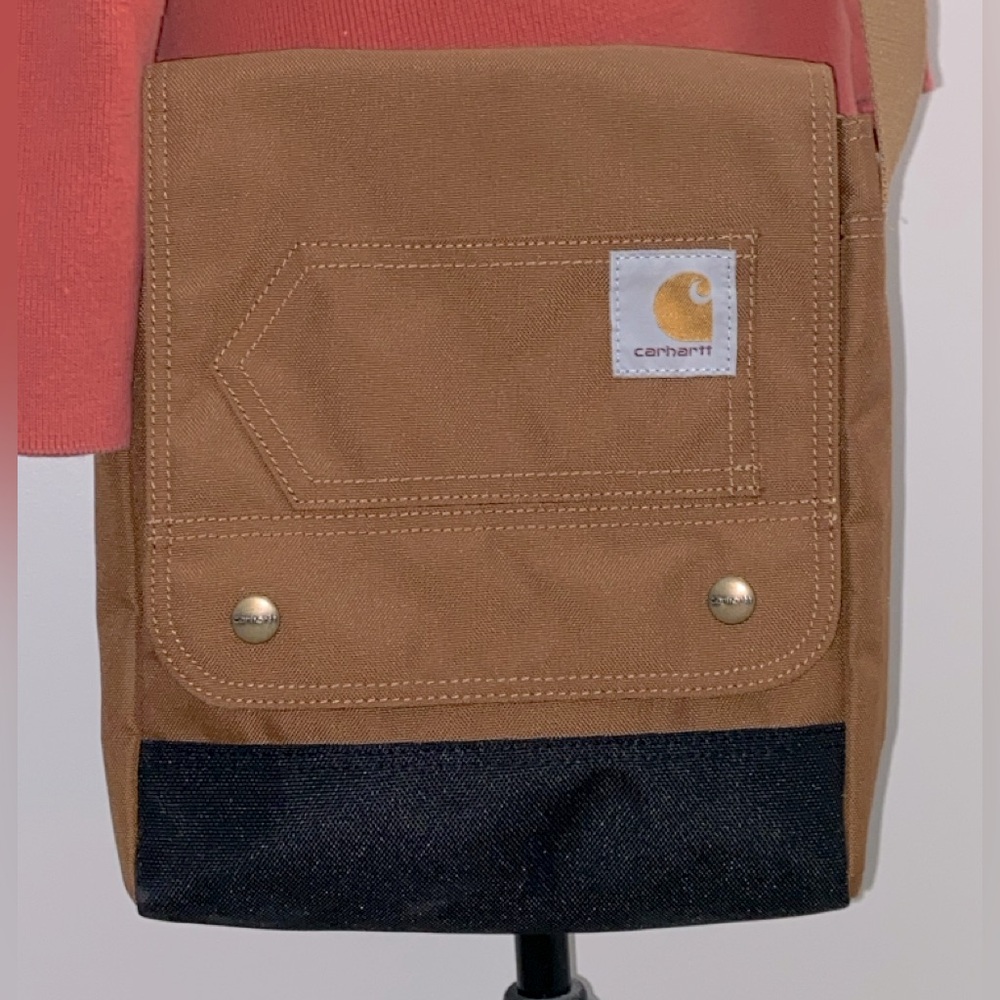 Carhartt Crossbody Flap Canvas Purse Bag - EUC - Brown/Black